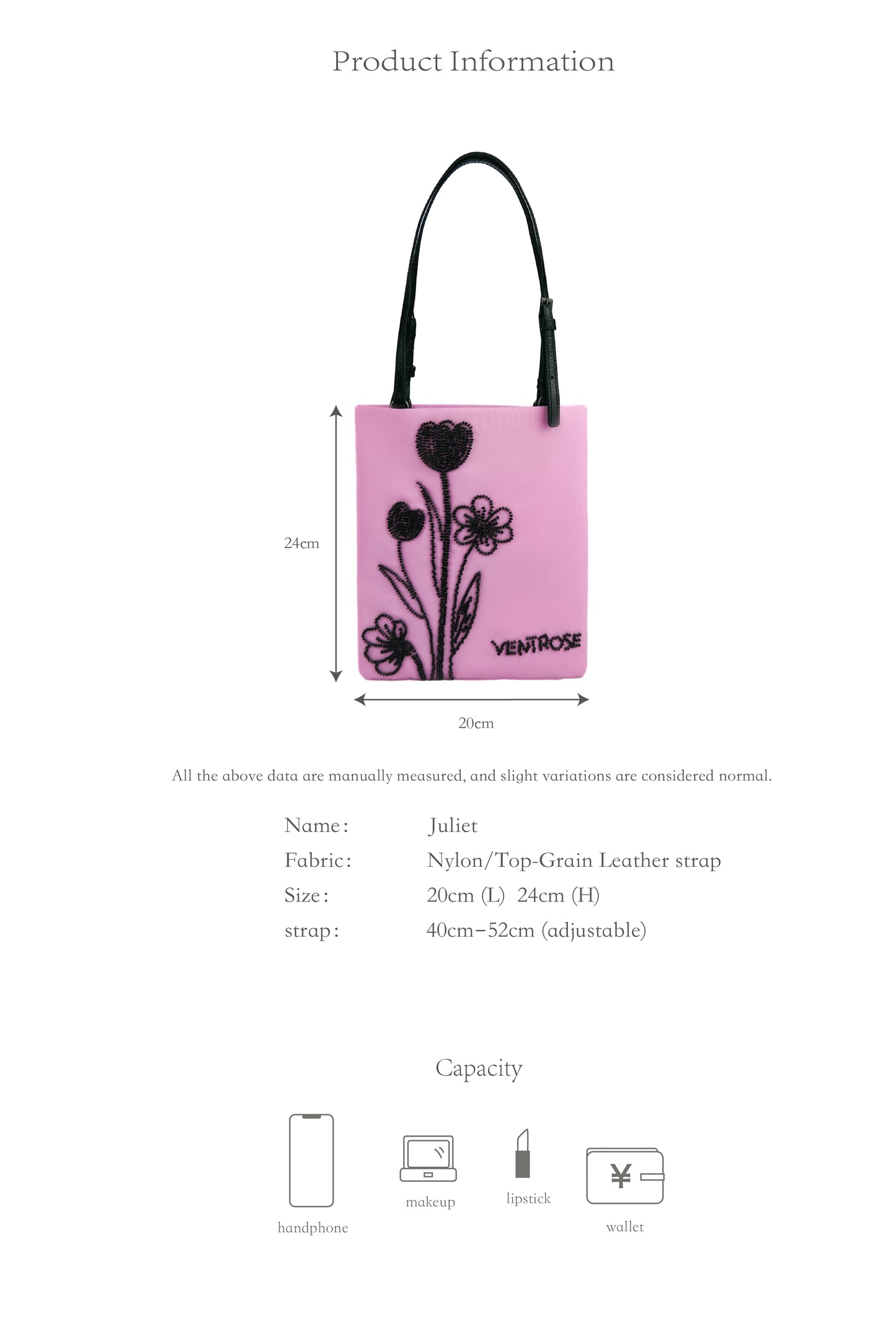 Juliet Pink beaded tote