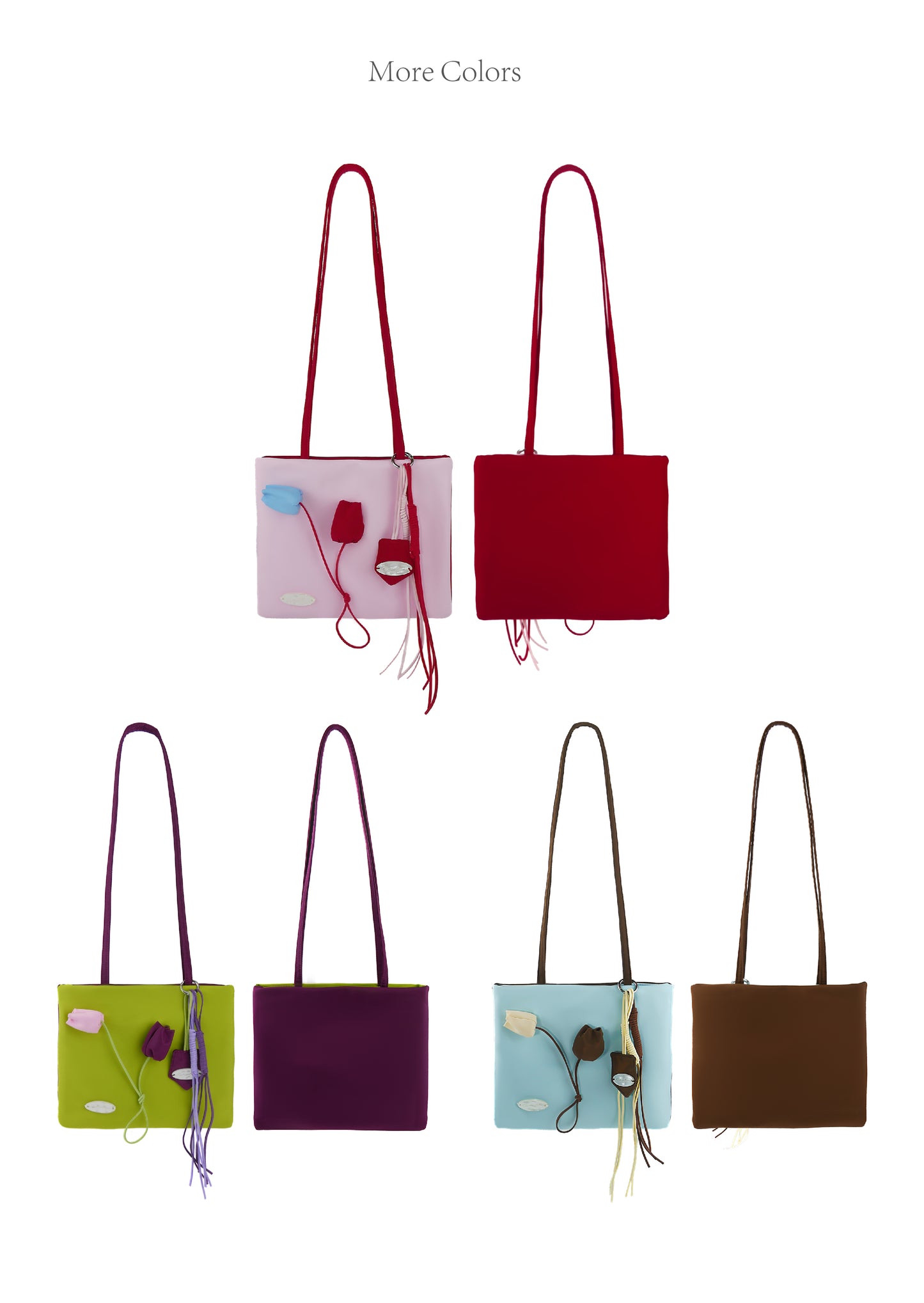 Color-Block Tulip Pink Nylon tote bag