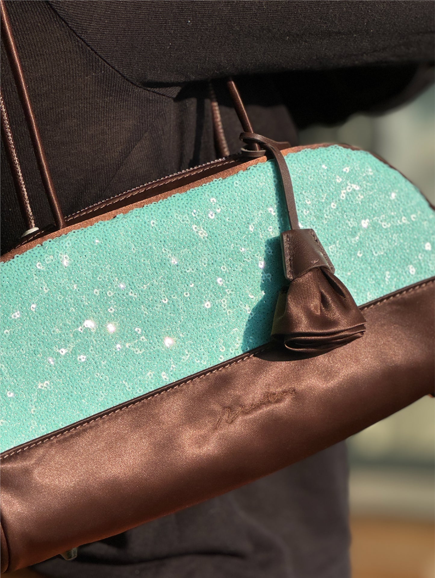 Mint Chocolate baguette bag
