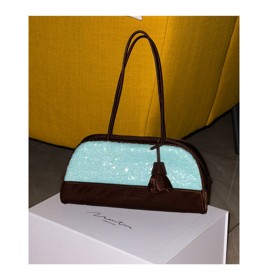 Mint Chocolate baguette bag