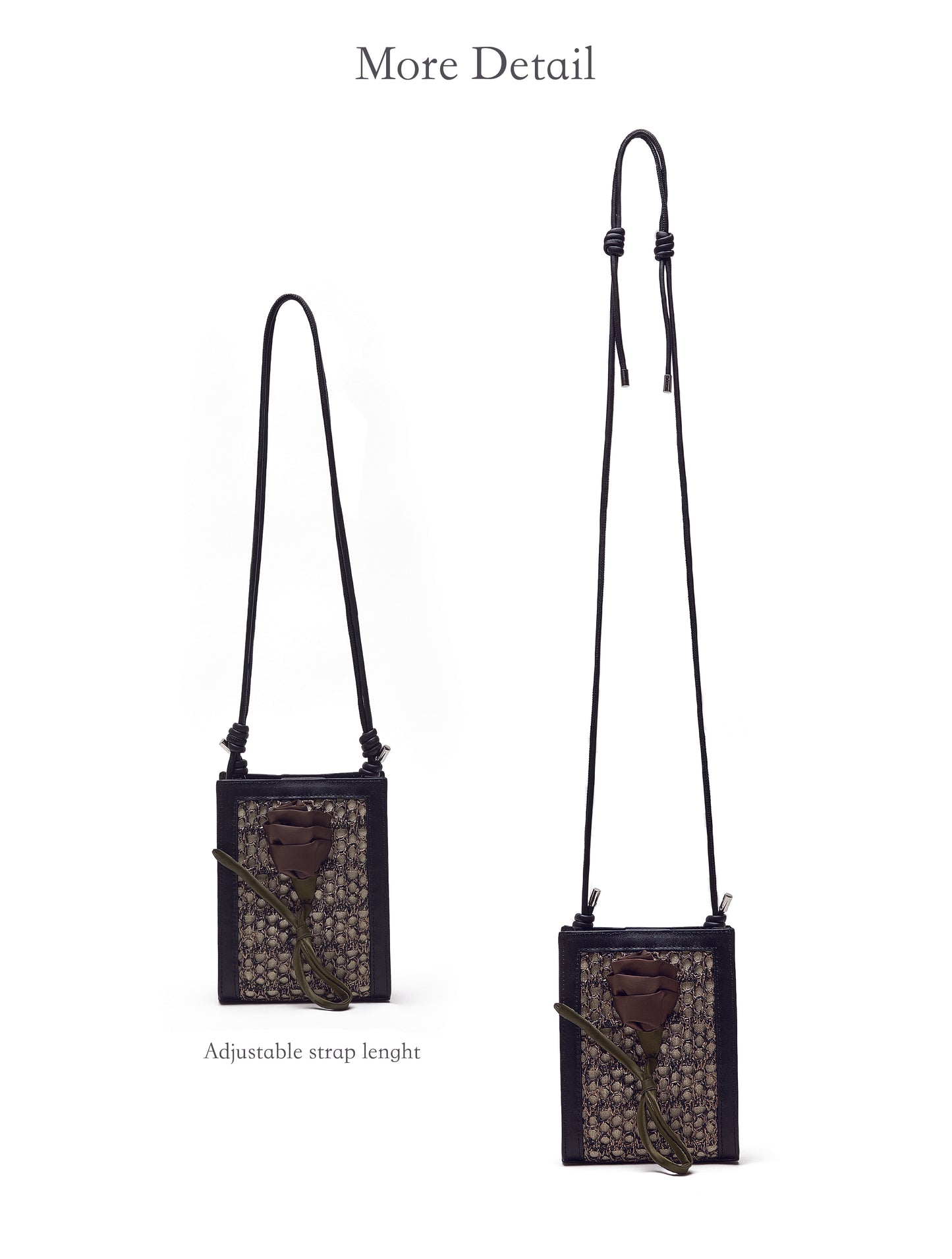 Orenda Black Woven Raffia bag