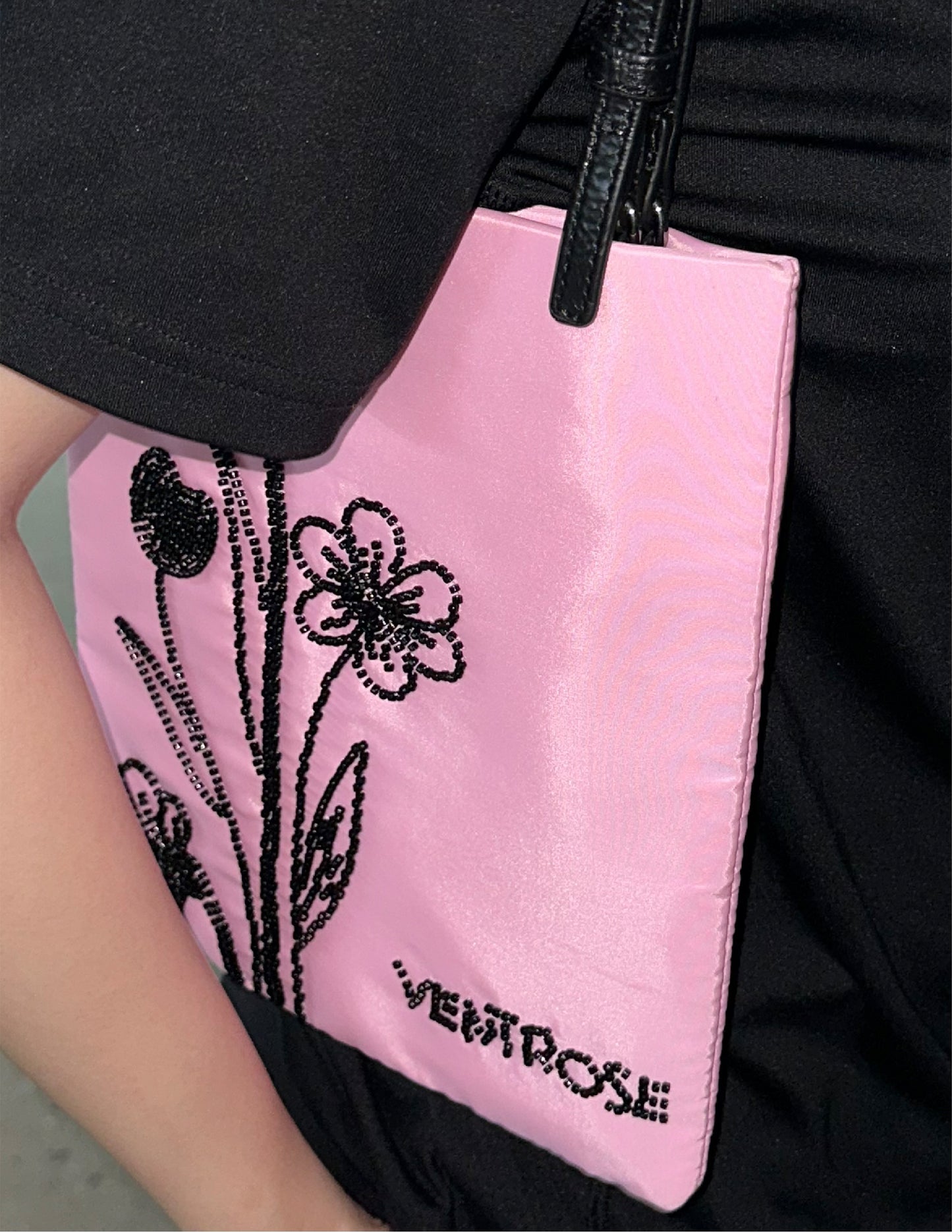 Juliet Pink beaded tote