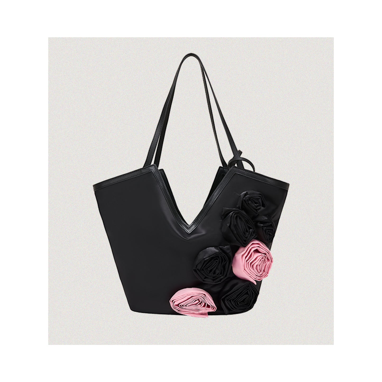 Blossom Black V tote bag