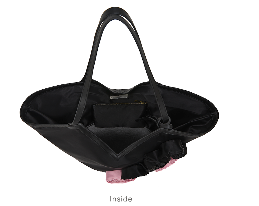 Blossom Black V tote bag