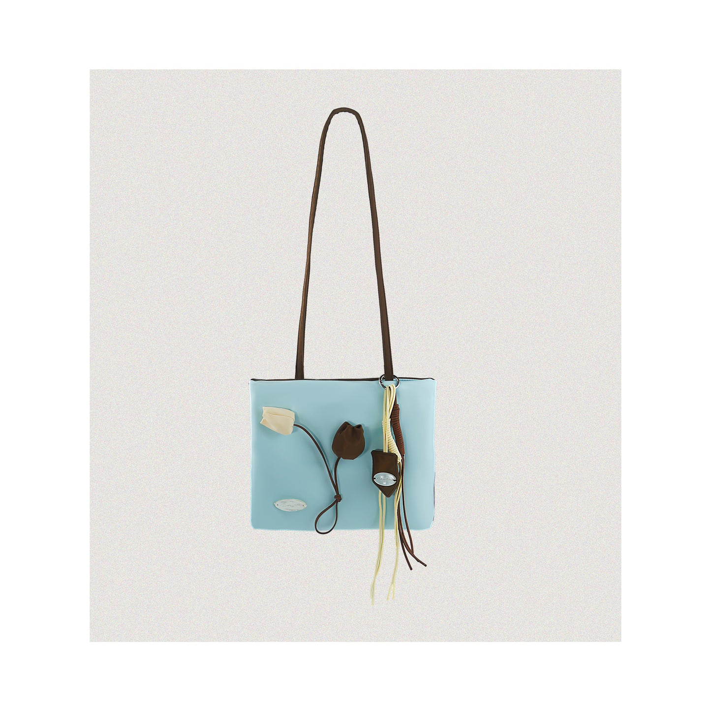 Color-Block Tulip Blue Nylon tote bag